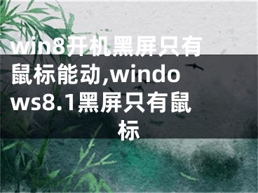 win8開機(jī)黑屏只有鼠標(biāo)能動(dòng),windows8.1黑屏只有鼠標(biāo)