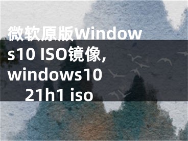 微軟原版Windows10 ISO鏡像,windows10 21h1 iso