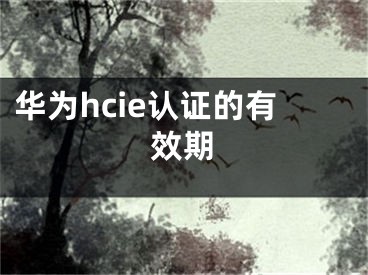 華為hcie認(rèn)證的有效期