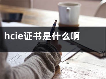 hcie證書是什么啊