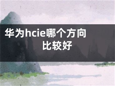 華為hcie哪個(gè)方向比較好