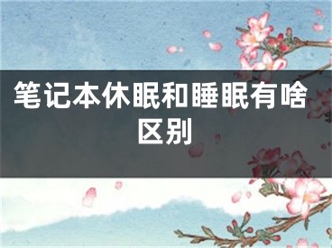 筆記本休眠和睡眠有啥區(qū)別