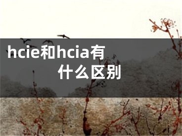 hcie和hcia有什么區(qū)別