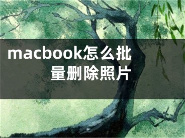 macbook怎么批量刪除照片