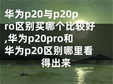 華為p20與p20pro區(qū)別買哪個比較好,華為p20pro和華為p20區(qū)別哪里看得出來