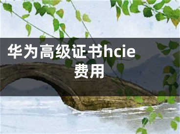 華為高級證書hcie費(fèi)用