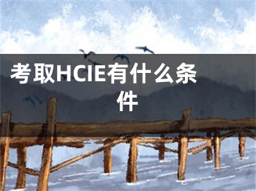 考取HCIE有什么條件