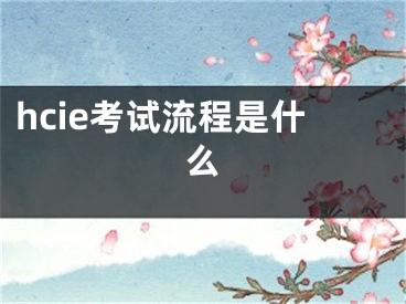 hcie考試流程是什么