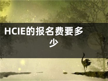 HCIE的報(bào)名費(fèi)要多少