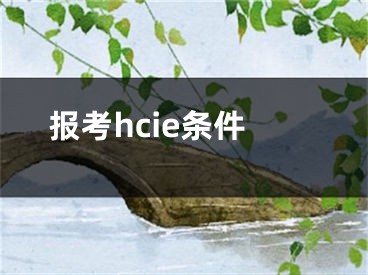 報(bào)考hcie條件