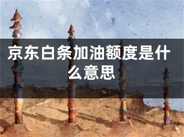 京東白條加油額度是什么意思