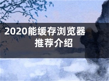 2020能緩存瀏覽器推薦介紹