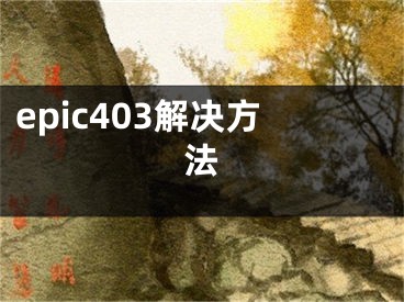 epic403解決方法