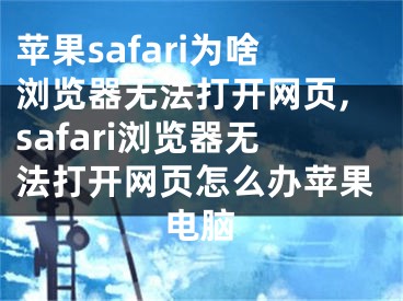 蘋果safari為啥瀏覽器無法打開網(wǎng)頁,safari瀏覽器無法打開網(wǎng)頁怎么辦蘋果電腦