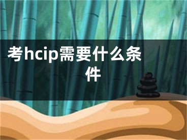 考hcip需要什么條件