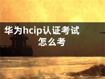 華為hcip認證考試怎么考