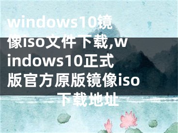 windows10鏡像iso文件下載,windows10正式版官方原版鏡像iso下載地址