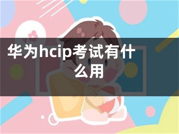 華為hcip考試有什么用