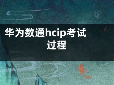 華為數(shù)通hcip考試過程