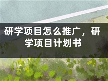 研學項目怎么推廣，研學項目計劃書