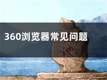 360瀏覽器常見問題