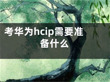 考華為hcip需要準備什么