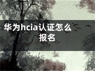 華為hcia認(rèn)證怎么報(bào)名