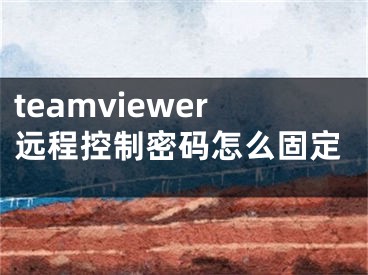 teamviewer遠(yuǎn)程控制密碼怎么固定