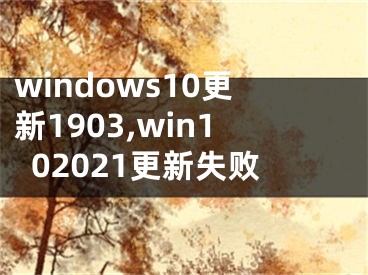 windows10更新1903,win102021更新失敗