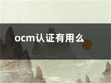 ocm認證有用么