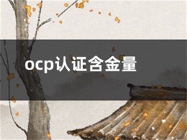 ocp認(rèn)證含金量