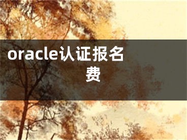 oracle認(rèn)證報(bào)名費(fèi)