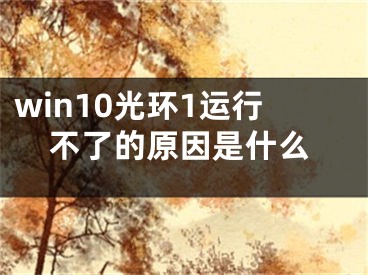 win10光環(huán)1運(yùn)行不了的原因是什么