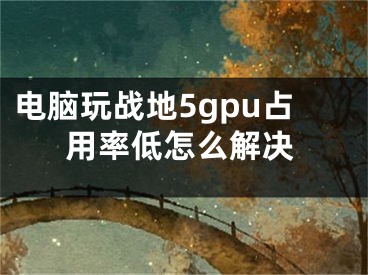 電腦玩戰(zhàn)地5gpu占用率低怎么解決