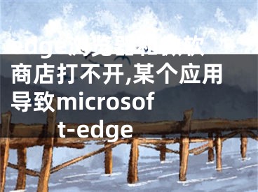 edge瀏覽器和微軟商店打不開,某個應用導致microsoft-edge