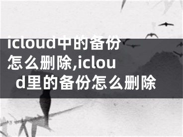 icloud中的備份怎么刪除,icloud里的備份怎么刪除