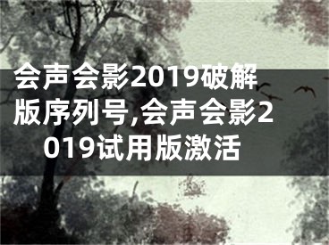 會聲會影2019破解版序列號,會聲會影2019試用版激活