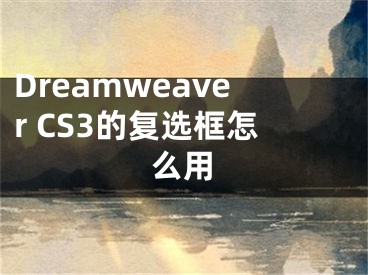 Dreamweaver CS3的復(fù)選框怎么用