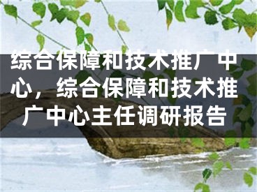 綜合保障和技術(shù)推廣中心，綜合保障和技術(shù)推廣中心主任調(diào)研報告