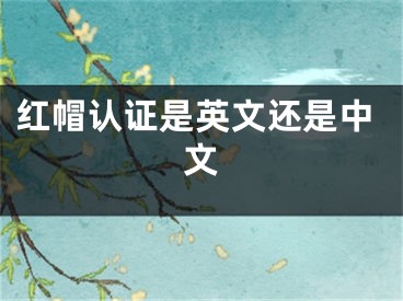 紅帽認(rèn)證是英文還是中文