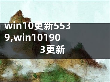 win10更新5539,win101903更新