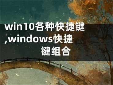 win10各種快捷鍵,windows快捷鍵組合