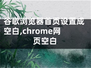 谷歌瀏覽器首頁設置成空白,chrome網(wǎng)頁空白