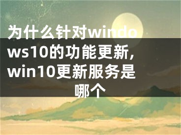 為什么針對windows10的功能更新,win10更新服務(wù)是哪個