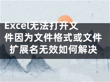 Excel無(wú)法打開(kāi)文件因?yàn)槲募袷交蛭募U(kuò)展名無(wú)效如何解決