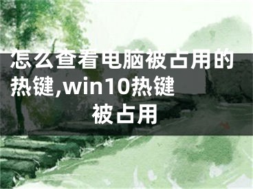 怎么查看電腦被占用的熱鍵,win10熱鍵被占用