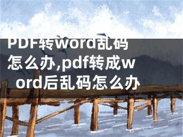 PDF轉(zhuǎn)word亂碼怎么辦,pdf轉(zhuǎn)成word后亂碼怎么辦