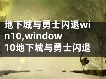 地下城與勇士閃退win10,window10地下城與勇士閃退