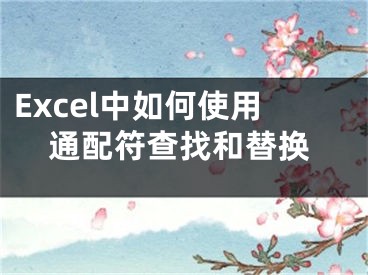 Excel中如何使用通配符查找和替換