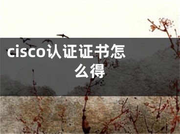 cisco認證證書怎么得